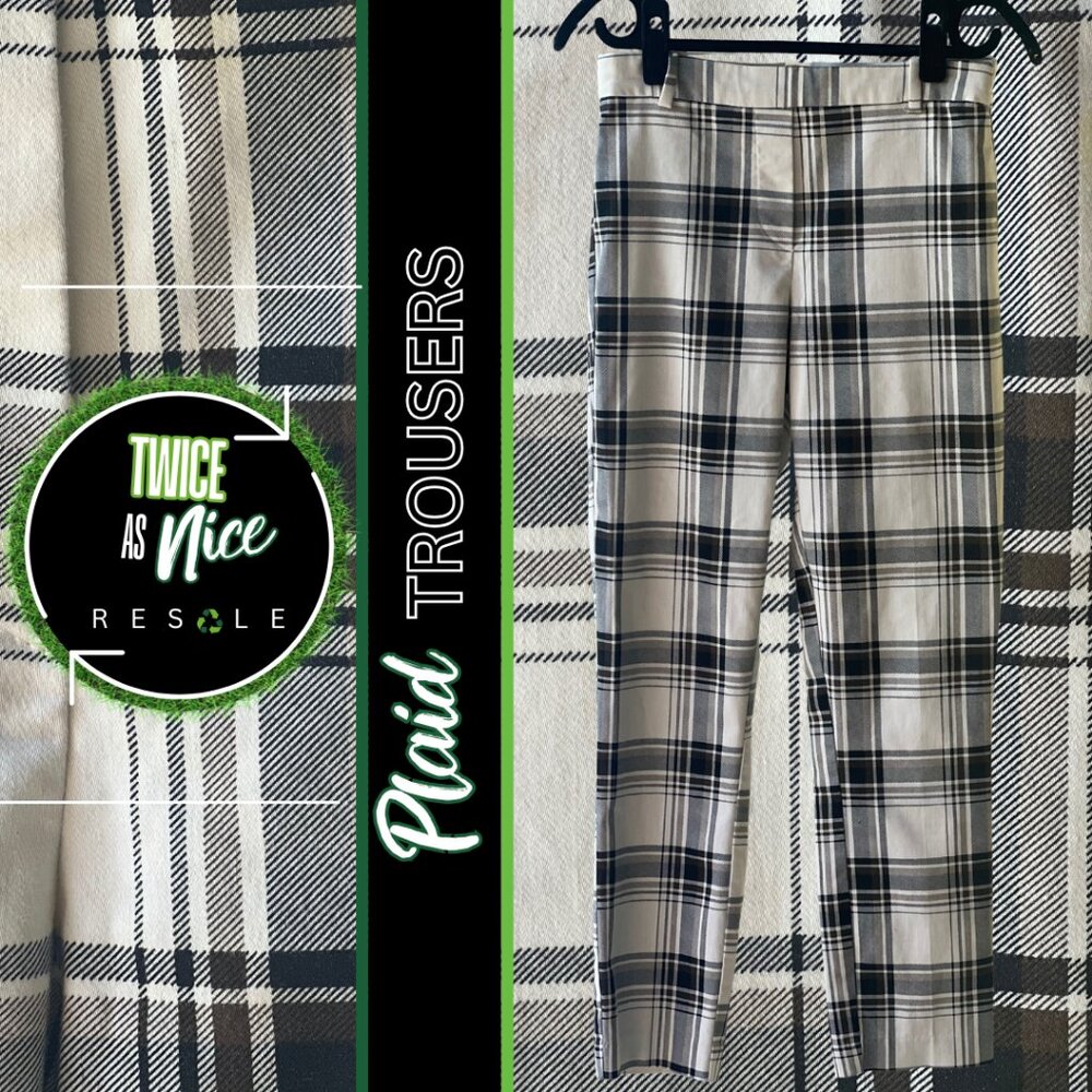 Plaid Stretch Woven Trouser